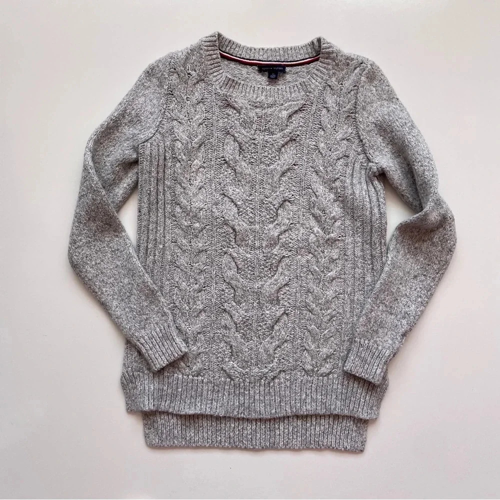 Tommy Hilfiger Adaptive Women's Cable-Knit Sweater with Wide Neck Size XS - Picture 2 of 12